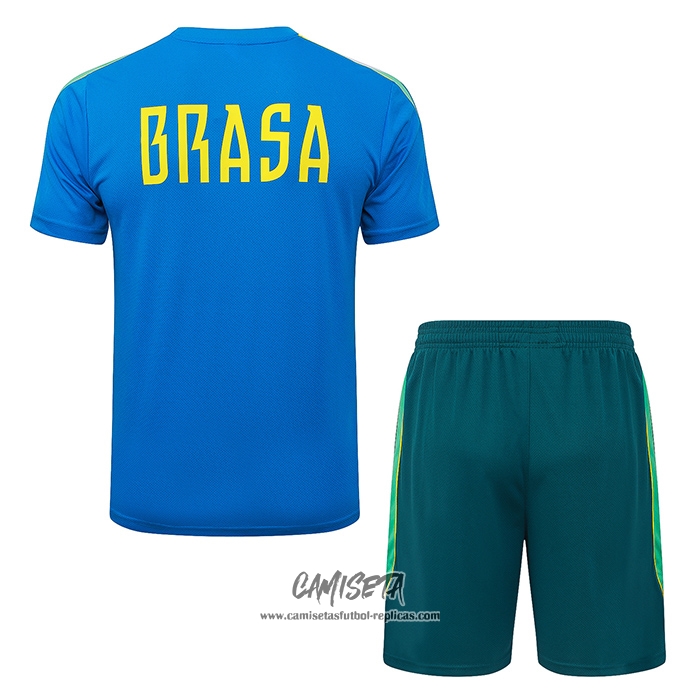Chandal del Brasil 2026-2027 Manga Corta Azul - Pantalon Corto